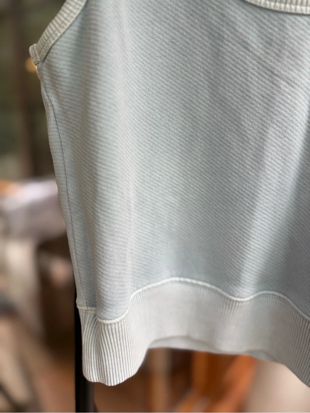 Universal Thread Pale Blue Ribbed Tank & Shorts Matching Set
